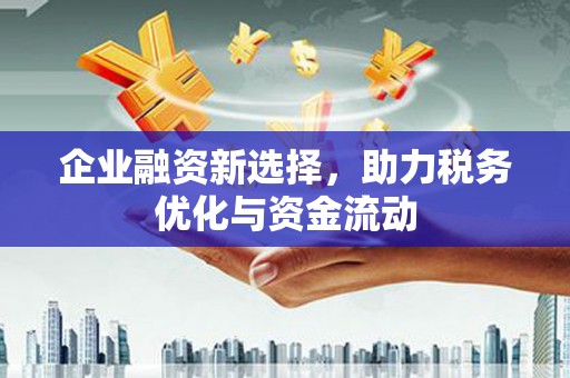 三都企业融资新选择，助力税务优化与资金流动