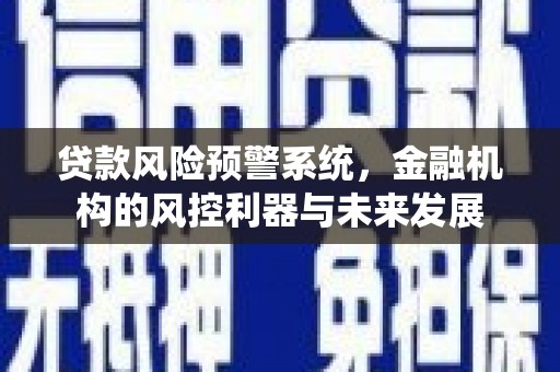 三都贷款风险预警系统，金融机构的风控利器与未来发展