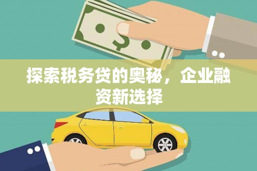 三都探索税务贷的奥秘，企业融资新选择