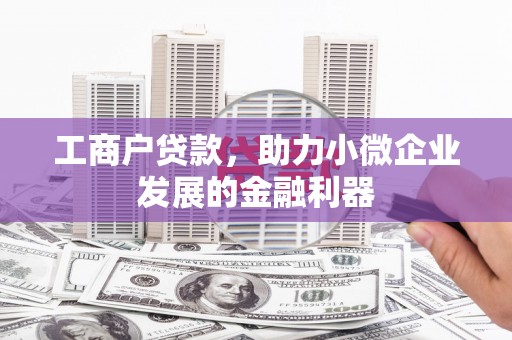 三都工商户贷款，助力小微企业发展的金融利器