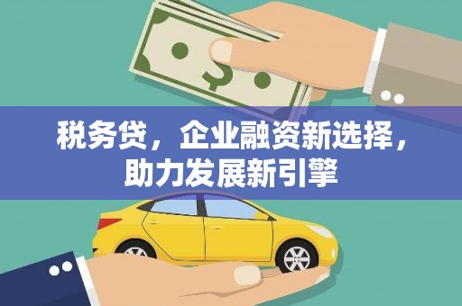 三都税务贷，企业融资新选择，助力发展新引擎