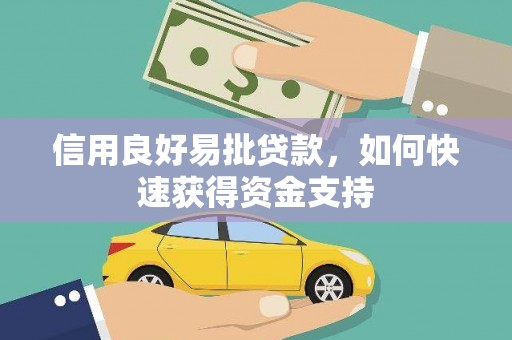 三都信用良好易批贷款，如何快速获得资金支持