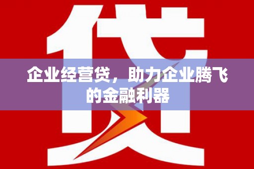 三都企业经营贷，助力企业腾飞的金融利器