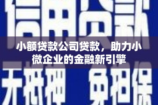 三都小额贷款公司贷款，助力小微企业的金融新引擎