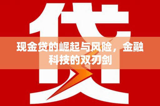 三都现金贷的崛起与风险，金融科技的双刃剑