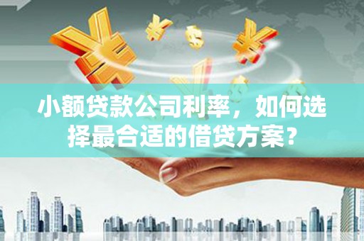 三都小额贷款公司利率，如何选择最合适的借贷方案？